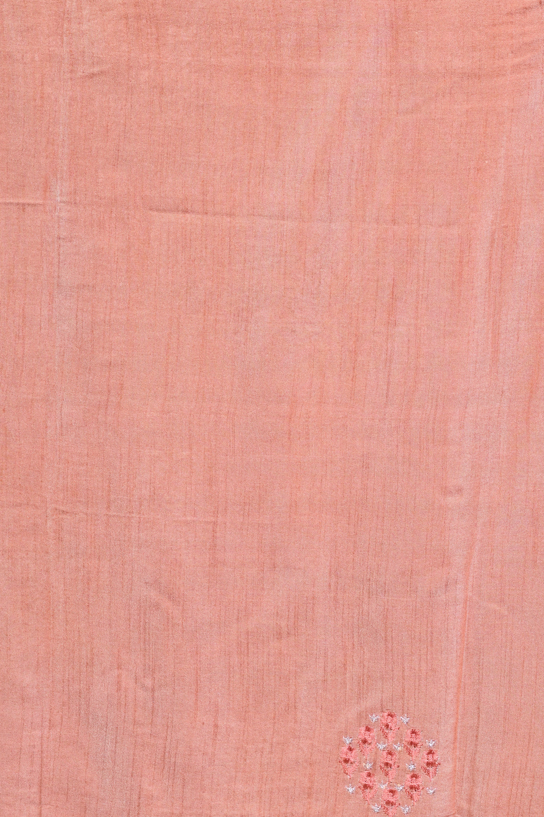 Peach Soft Silk Saree with Embroidery