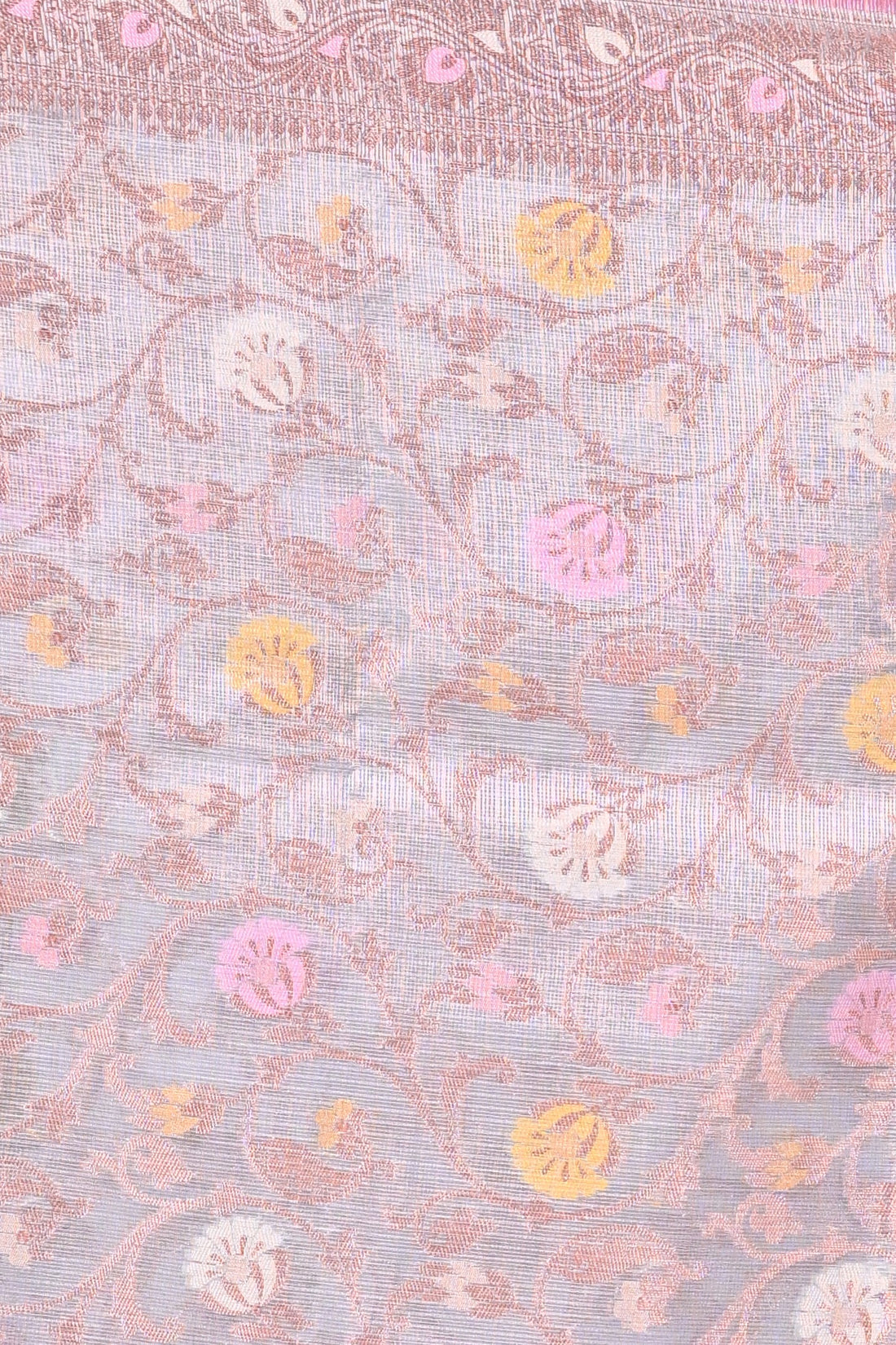 Pastel Kota Silk Saree with Intricate Weave