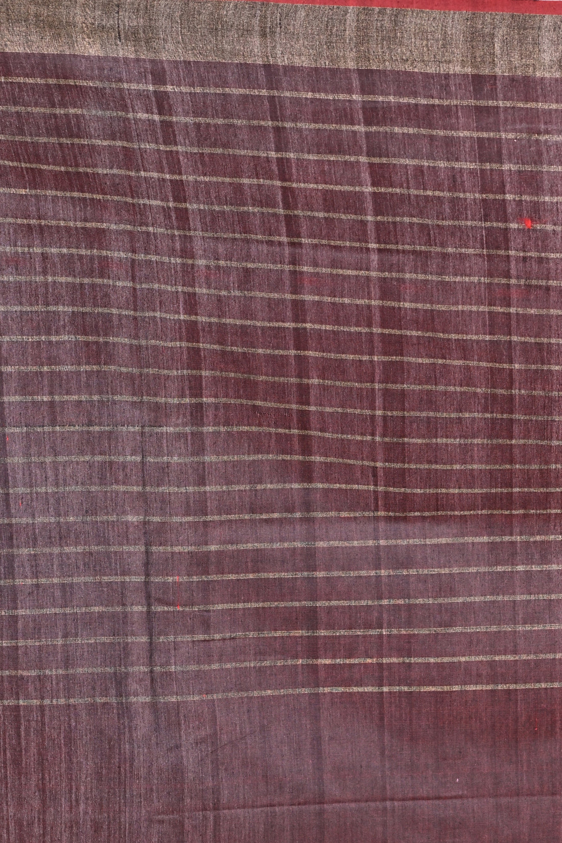 Red Handloom Dupion Silk Saree with Contrast Pallu
