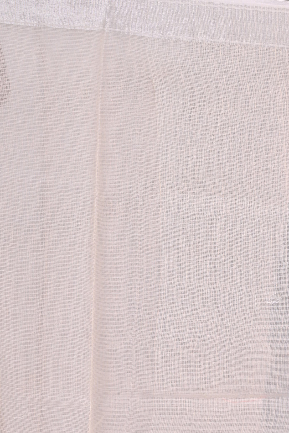 Elegant Kota Doria Saree with White Thread Embroidery – Ivory