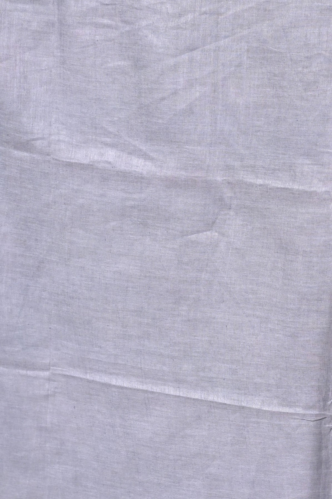 Linen Saree in Soft Grey with Delicate Thread Embroidery