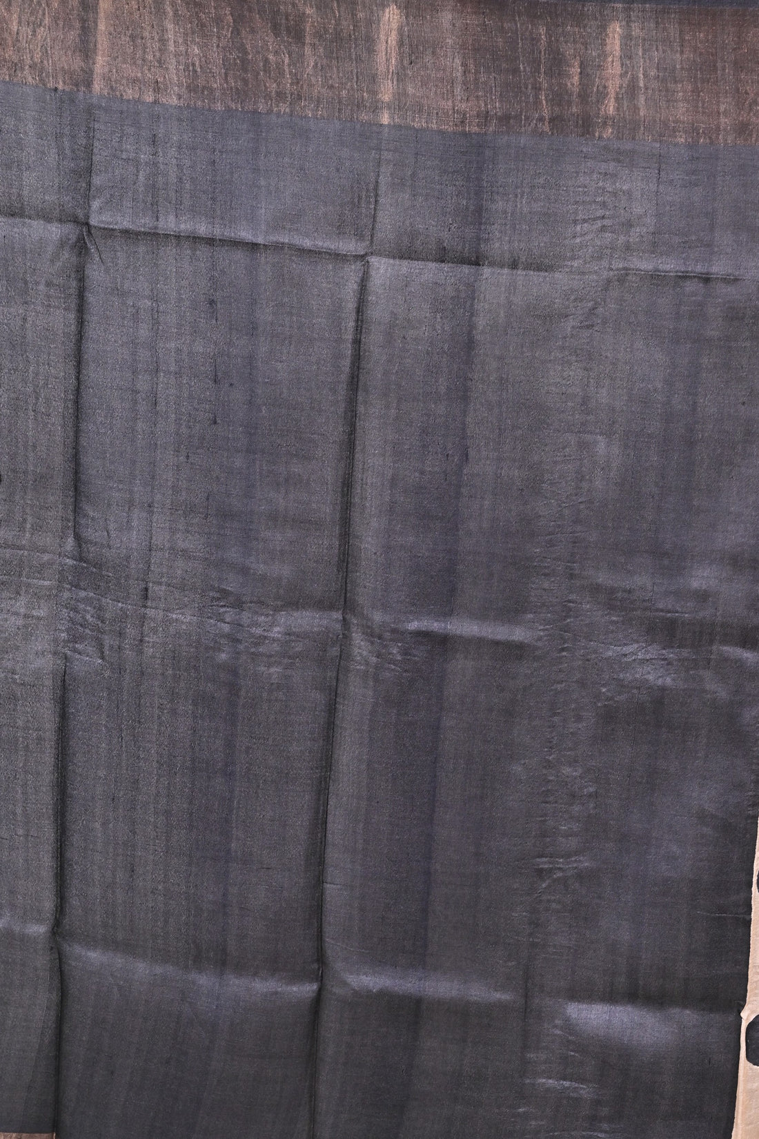 Premium Handloom Tussar Silk Saree in Cream & Black with Bold Polka Design