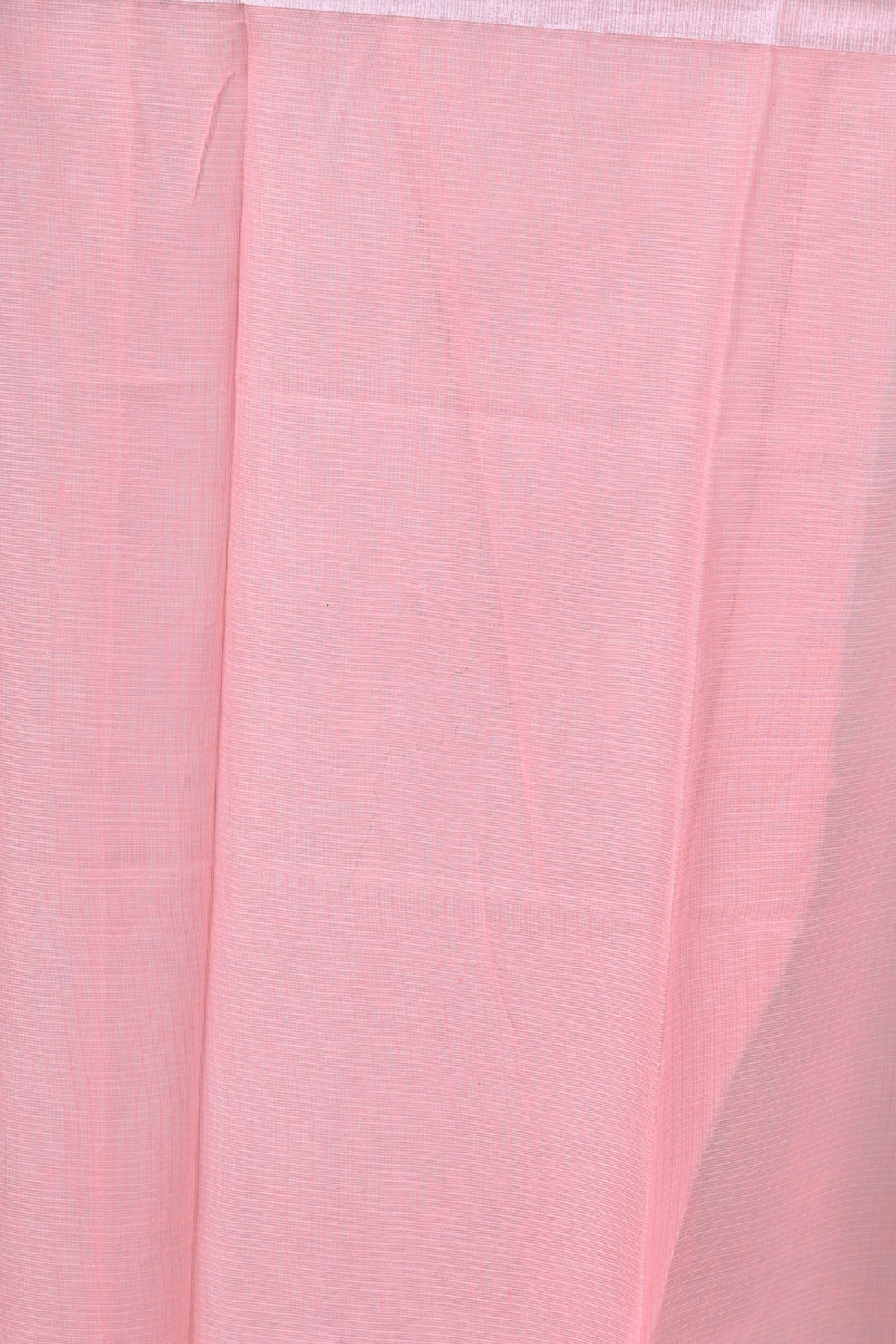 Pastel Pink Kota Doria Saree with Delicate Embroidery