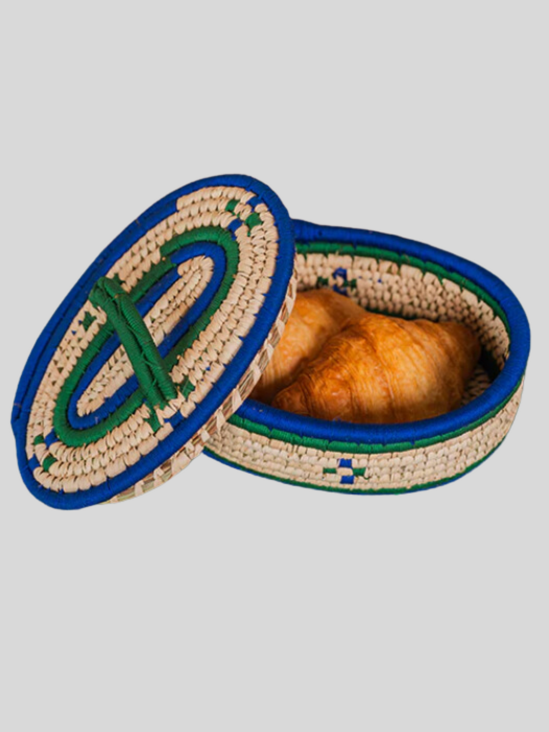 Kraftribe Handmade Kanshi Grass "Peacock" Chapati Box/Storage Box