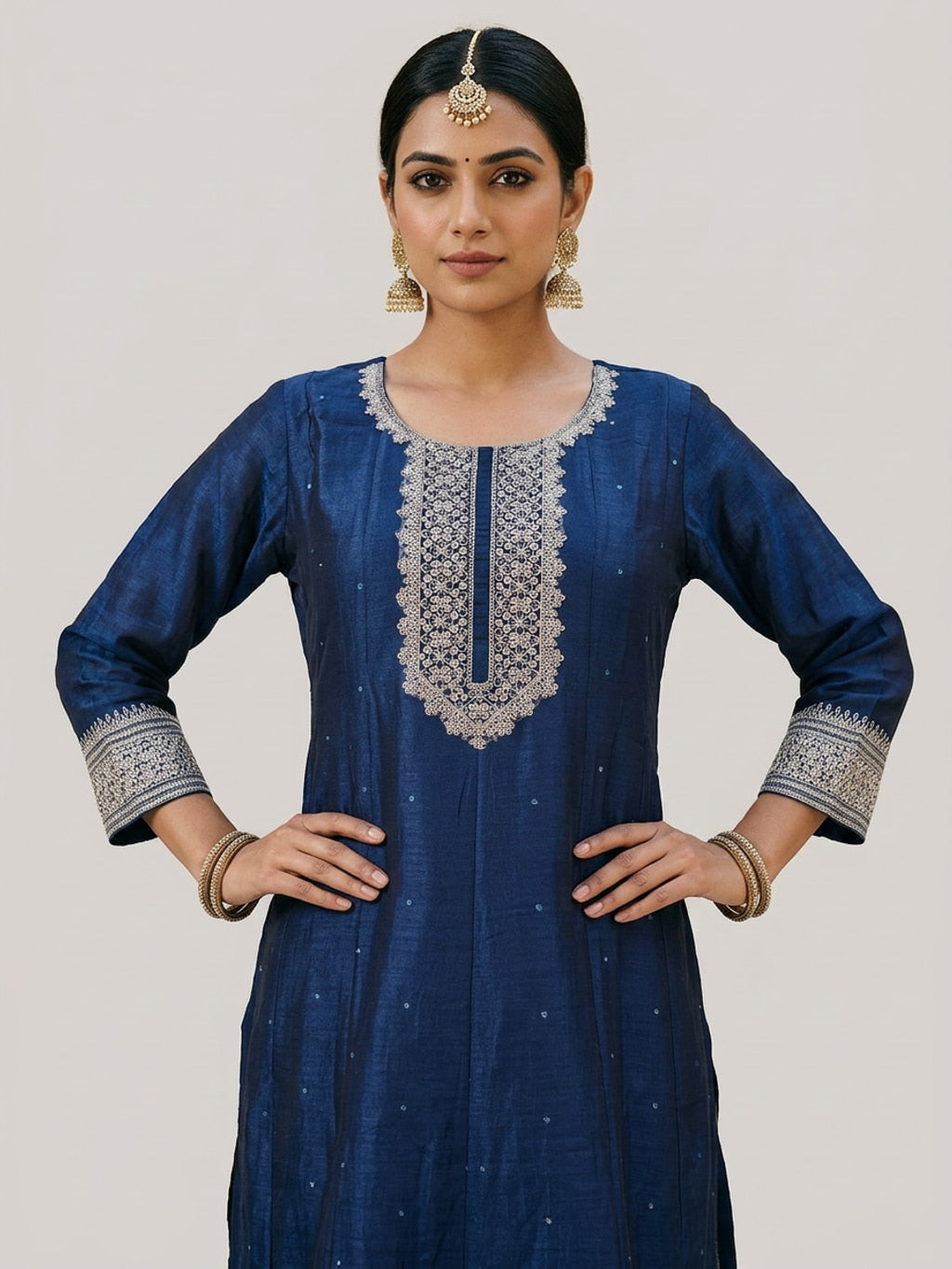 Blue sharara set